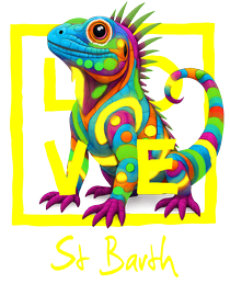 Yellow iguana St Barth