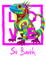 Iguana fuschia St Barth