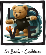 Black Surfing Bear St Caribbean