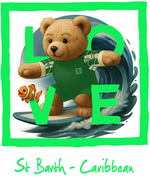 Green Surfing Bear Caribbean