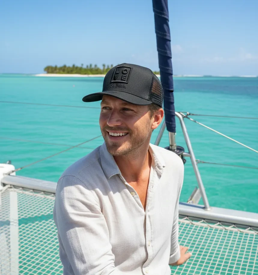 Trucker Cap – Black/Black – Logo Embroidered in Black