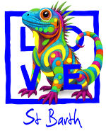 Fluorescent Blue Iguana St Barth