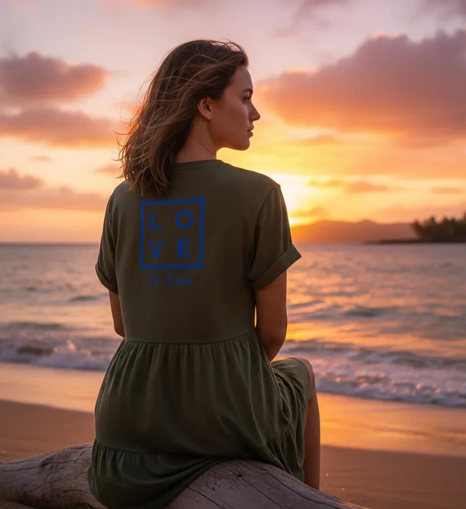 Eva Dress – One Size – LOVE Edition – Caribbean Elegance – Signature St Barth