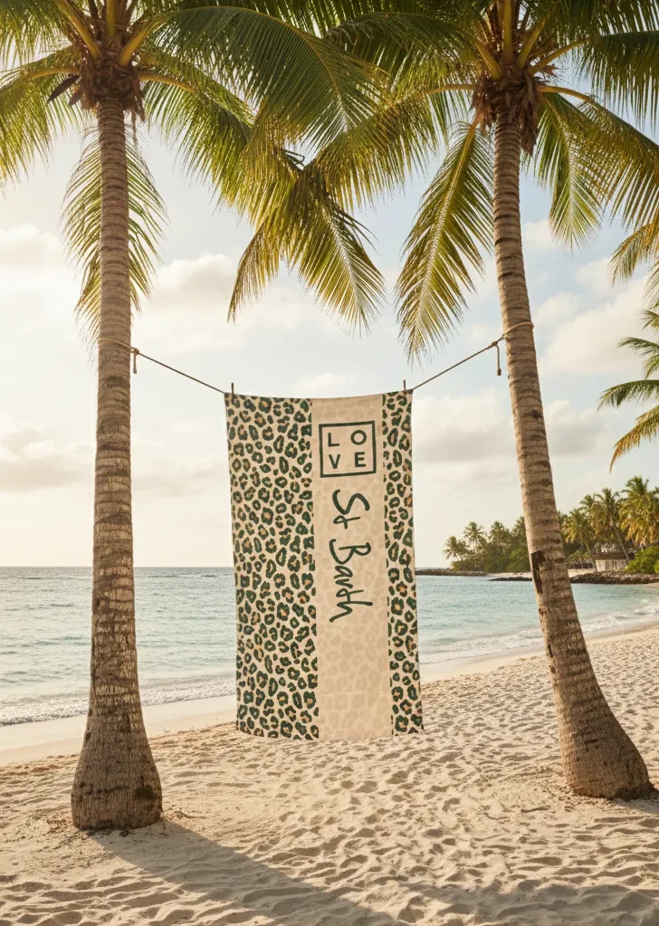 Beach Towel – Leopard – Brown   LOVE Concept Store St Barth – Wild spirit, Caribbean softness